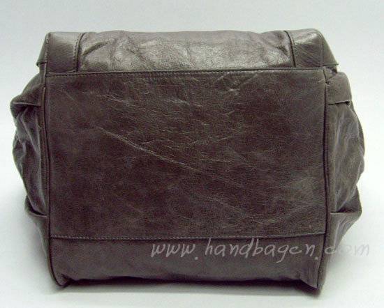Balenciaga 228750 Silvery Gray Sunday Small Leather Handbag