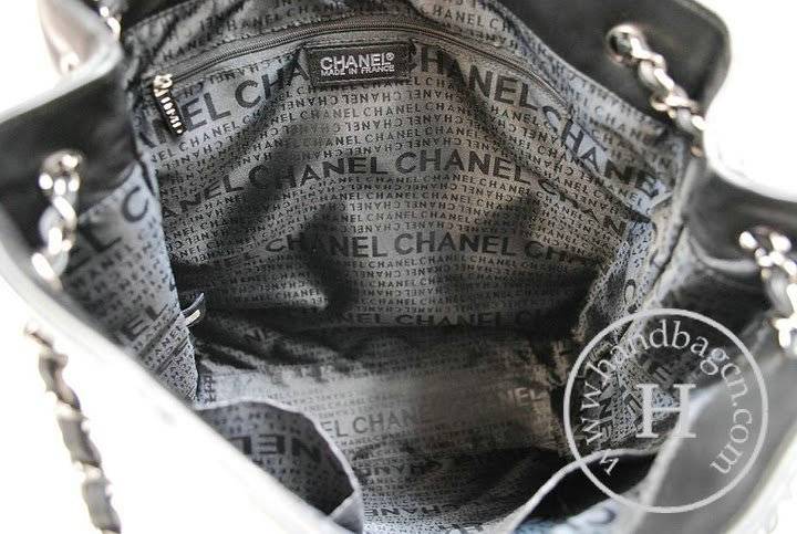 Chanel 239 Replica Handbag Black/Pink Lambskin Leather With Silver Hardware