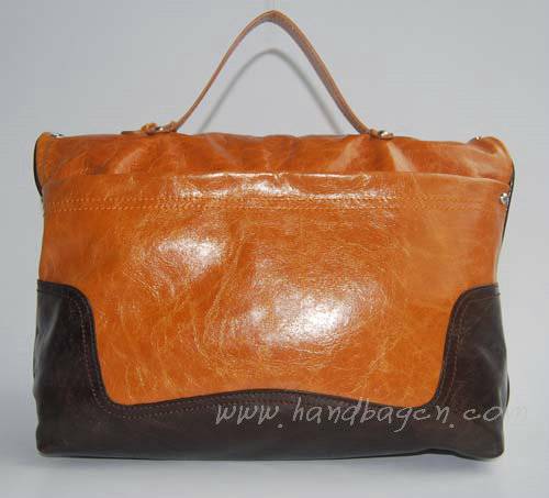 Balenciaga 2948 Tan Oil Leather Single Handle Bag - Click Image to Close