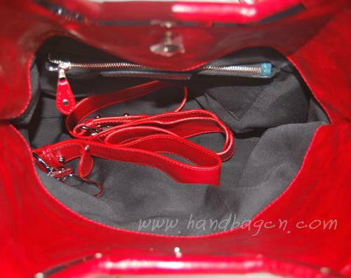 Balenciaga 2948 Red Oil Leather Single Handle Bag - Click Image to Close