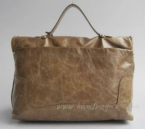 Balenciaga 2948 silver gray Oil Leather Single Handle Bag