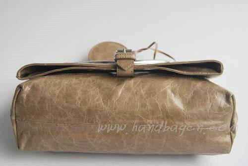 Balenciaga 2948 silver gray Oil Leather Single Handle Bag