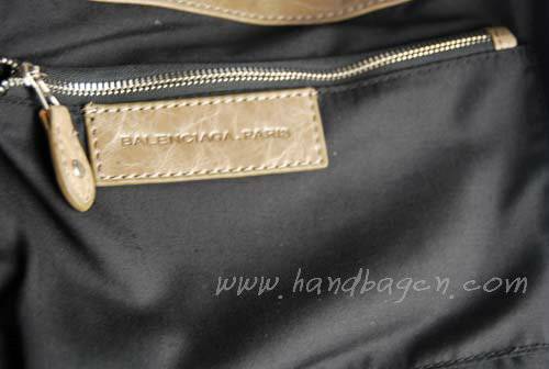 Balenciaga 2948 silver gray Oil Leather Single Handle Bag - Click Image to Close