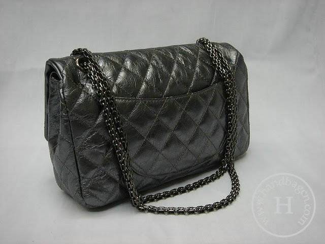 Chanel 35454 Grey metalic leather replica handbag - Click Image to Close