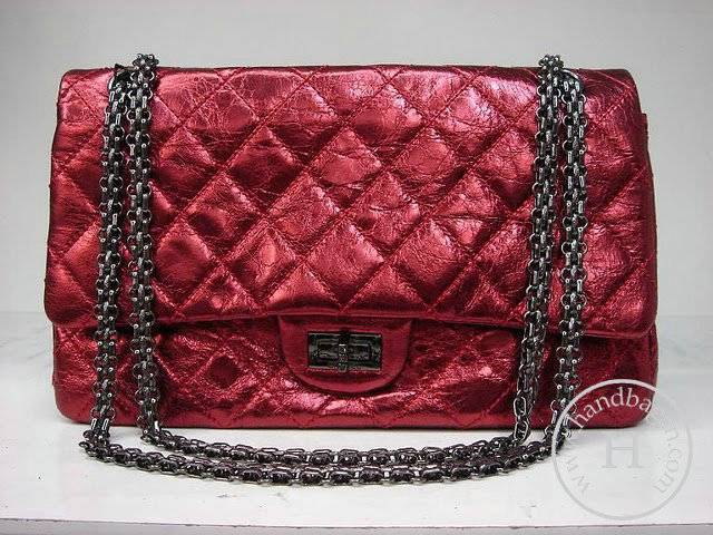 Chanel 35454 Red metalic leather replica handbag - Click Image to Close