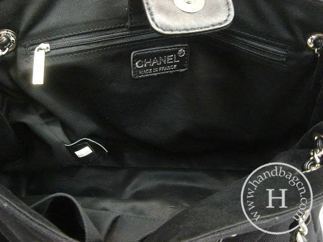 Chanel 35481 denim shopper replica handbag with Silver hardware - Click Image to Close