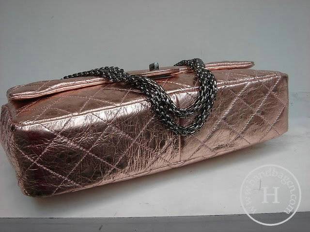 Chanel 35490 Pink metalic leather replica handbag - Click Image to Close