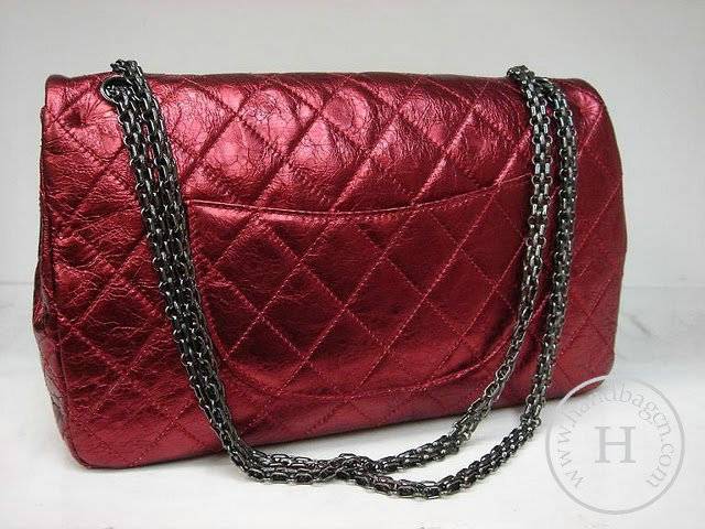 Chanel 35490 Red metalic leather replica handbag - Click Image to Close