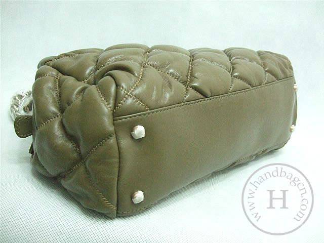 Chanel 35615 Replica Handbag Khaki lambskin leather With Gold Hardware - Click Image to Close