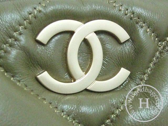 Chanel 35615 Replica Handbag Khaki lambskin leather With Gold Hardware - Click Image to Close