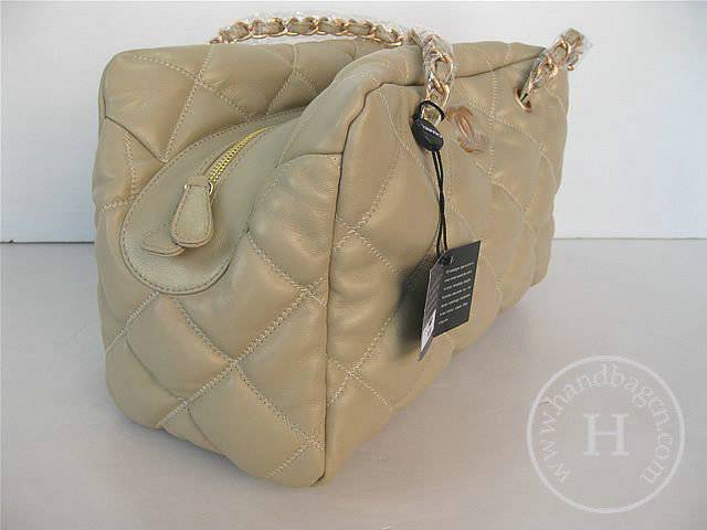 Chanel 35615 Replica Handbag Cream lambskin leather With Gold Hardware