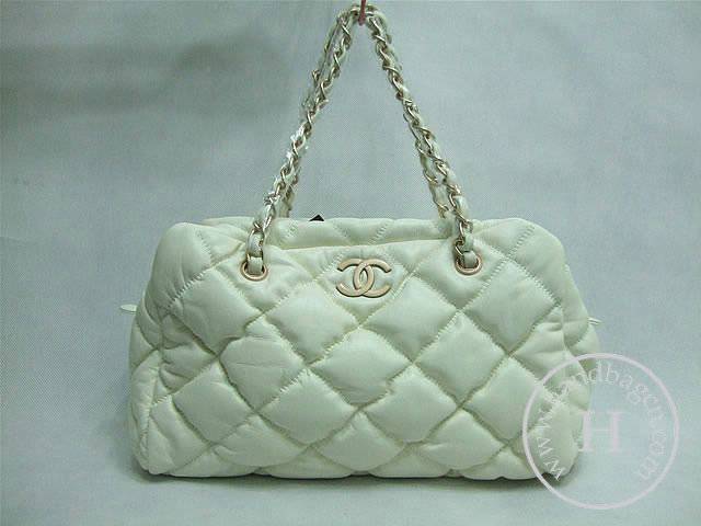 Chanel 35615 Replica Handbag White lambskin leather With Gold Hardware - Click Image to Close