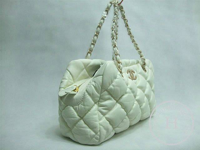 Chanel 35615 Replica Handbag White lambskin leather With Gold Hardware