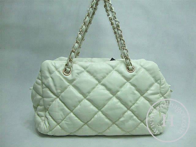 Chanel 35615 Replica Handbag White lambskin leather With Gold Hardware