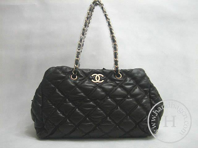 Chanel 35616 Coffee lambskin leather handbag with Gold hardware - Click Image to Close