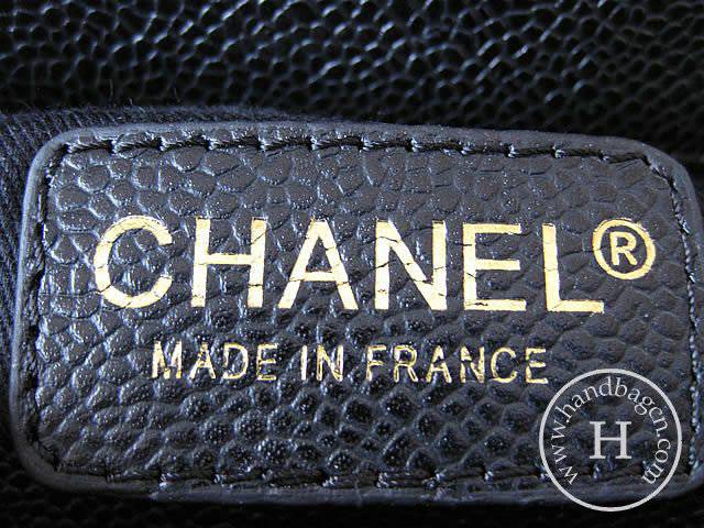 Chanel 35626 Replica Handbag Black Cowhide Leather With Gold Hardware - Click Image to Close