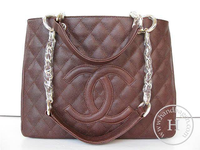 Chanel 35626 Replica Handbag Coffee Cowhide Leather With Gold Hardware
