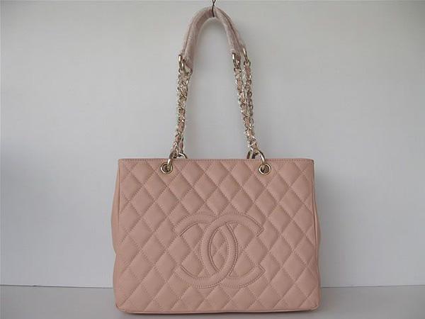 Chanel 35626 Replica Handbag Pink Cowhide Leather With Gold Hardware - Click Image to Close