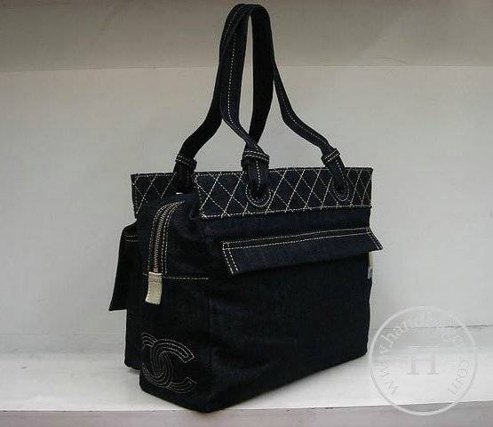 Chanel 35832 denim shopper replica handbag