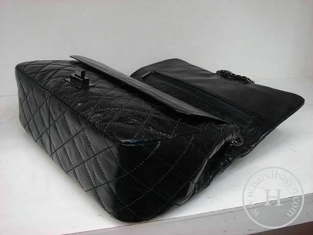 Chanel 35845 Black metalic leather replica handbag - Click Image to Close
