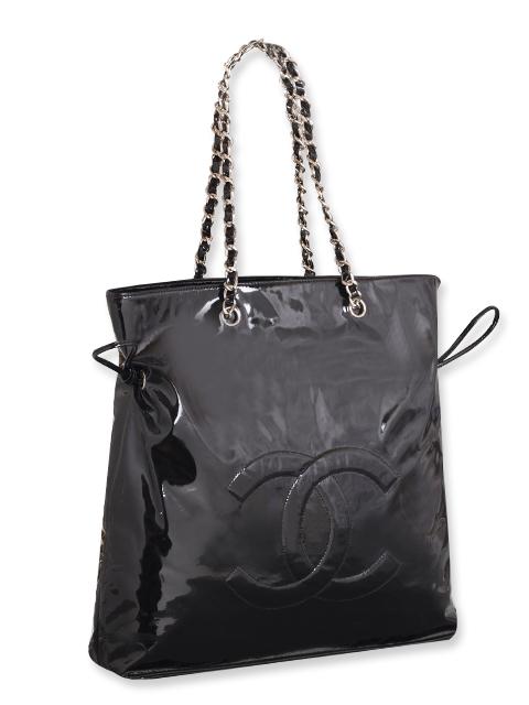 Chanel 35908 Shiny Patent Calfskin Large Tote Bag