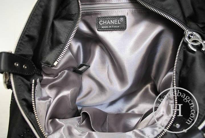 Chanel 35924 Replica Handbag Black Lambskin With Nylon