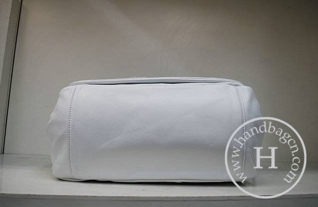 Chanel 35943 Replica Handbag White Lambskin Leather With Silver Hardware