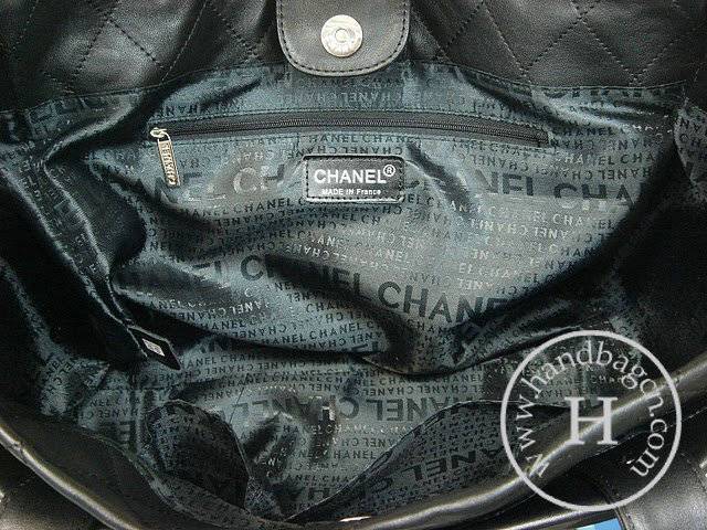 Chanel 35970 Knockoff Handbag Black Calfskin Leather - Click Image to Close