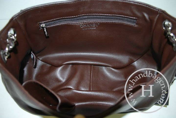 Chanel 36007 Coffee Caviar Leather Handbag With Silver Hardware