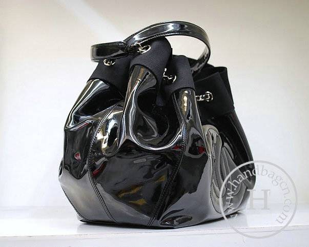 Chanel 09 Black Patent Single Shoulder Bag 36018