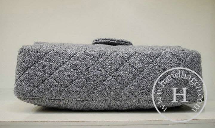 Chanel 36021 Grey Quilted Tweed Pouch Flap Knockoff Bag