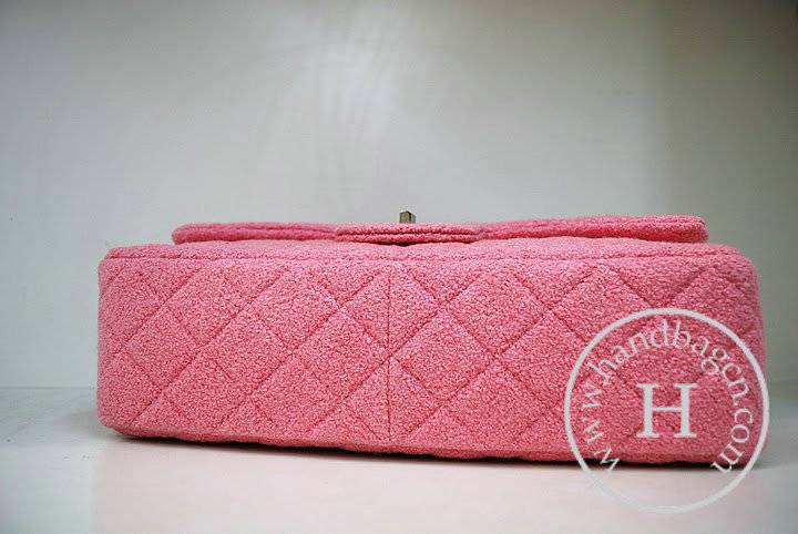 Chanel 36021 Pink Quilted Tweed Pouch Flap Knockoff Bag
