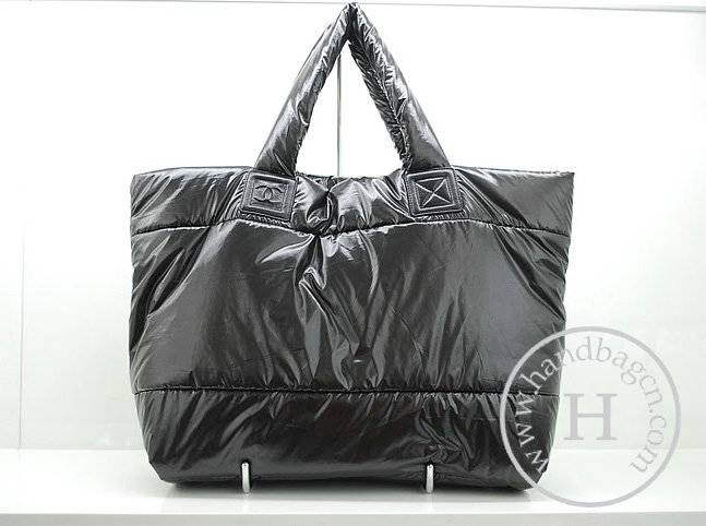 Chanel 36032 Black Nylon Coco Cocoon Reversible Knockoff Handbag - Click Image to Close
