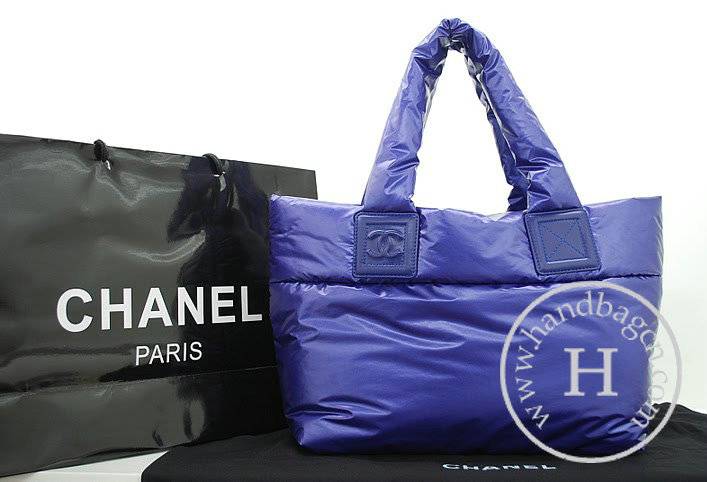 Chanel 36033 Blue Nylon Coco Cocoon Reversible Knockoff Handbag