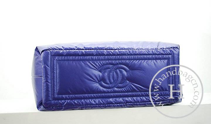 Chanel 36033 Blue Nylon Coco Cocoon Reversible Knockoff Handbag - Click Image to Close