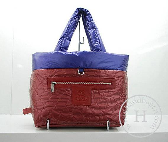 Chanel 36033 Blue Nylon Coco Cocoon Reversible Knockoff Handbag