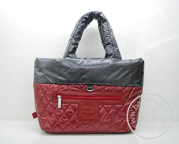 Chanel 36033 Grey Nylon Coco Cocoon Reversible Knockoff Handbag