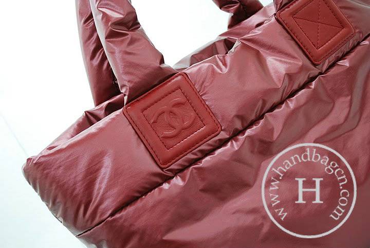 Chanel 36033 Red Nylon Coco Cocoon Reversible Knockoff Handbag - Click Image to Close