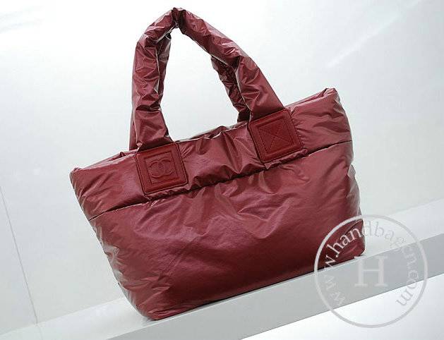 Chanel 36033 Red Nylon Coco Cocoon Reversible Knockoff Handbag - Click Image to Close