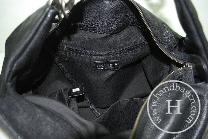 Chanel 36034 Black Caviar Leather Knockoff Bag