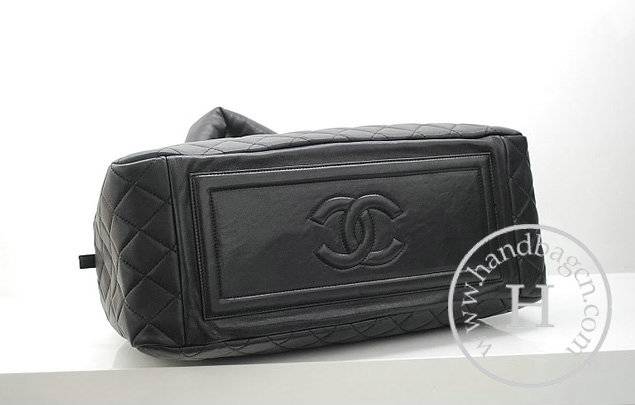 Chanel 36045 Black Lambskin Coco Cocoon Bowling Knockoff Bag