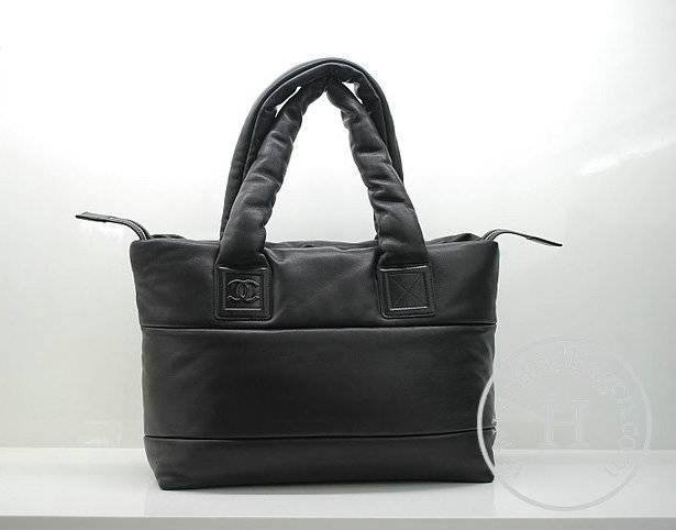 Chanel 36046 Black Lambskin Coco Cocoon Tote Knockoff Bag
