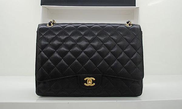 Chanel 36070 Designer Handbags Black Original Caviar Leather With Gold Hardware