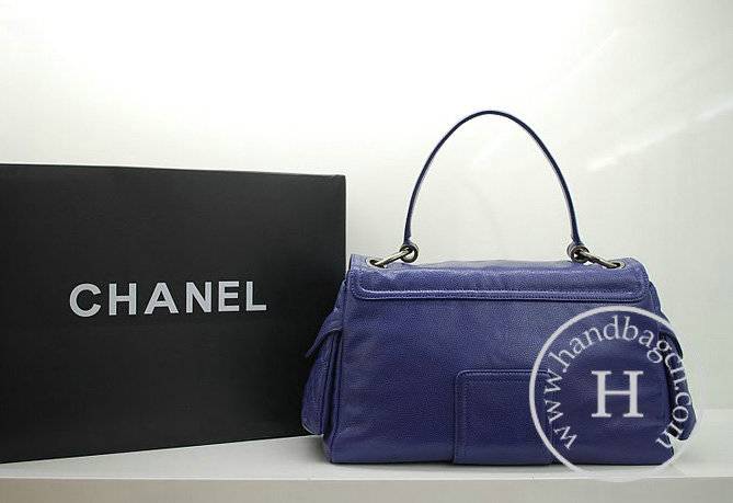 Chanel 36070 Designer Handbag Light Blue Original Caviar Leather - Click Image to Close