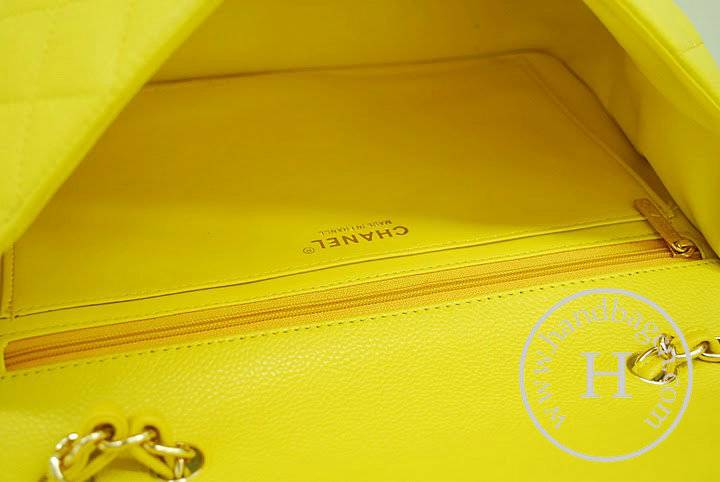Chanel 36076 Replica Handbag Yellow Original Caviar Leather With Gold Hardware - Click Image to Close