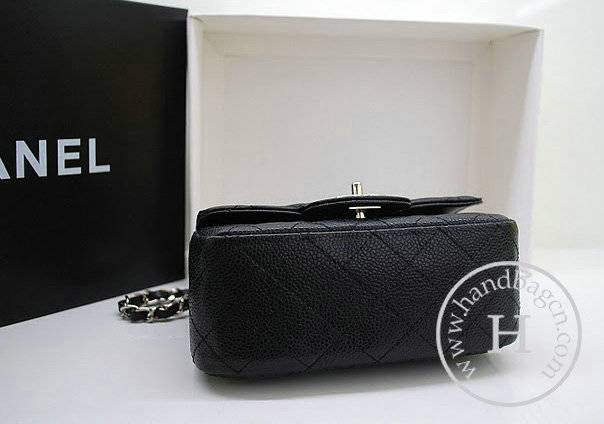 Chanel 36077 Black Original Caviar Leather handbag with Silver hardware - Click Image to Close