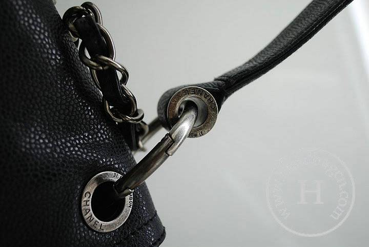 Chanel 36081 Designer Handbag Black Original Caviar Leather - Click Image to Close