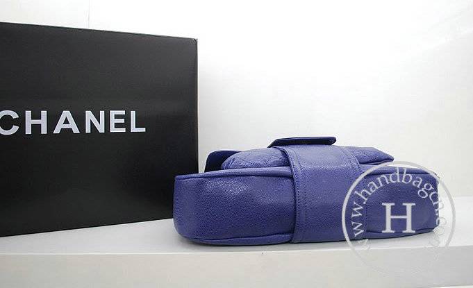 Chanel 36081 Designer Handbag Blue Original Caviar Leather