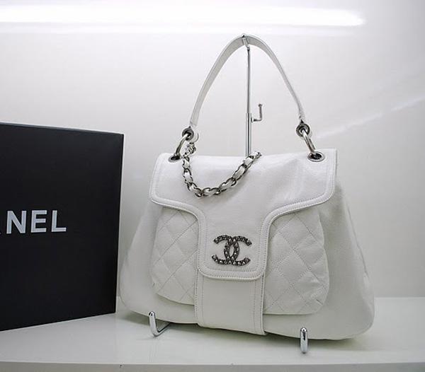 Chanel 36081 Designer Handbag White Original Caviar Leather - Click Image to Close