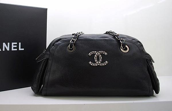 Chanel 36083 Designer Handbag Black Original Caviar Leather With Silver Hardware - Click Image to Close